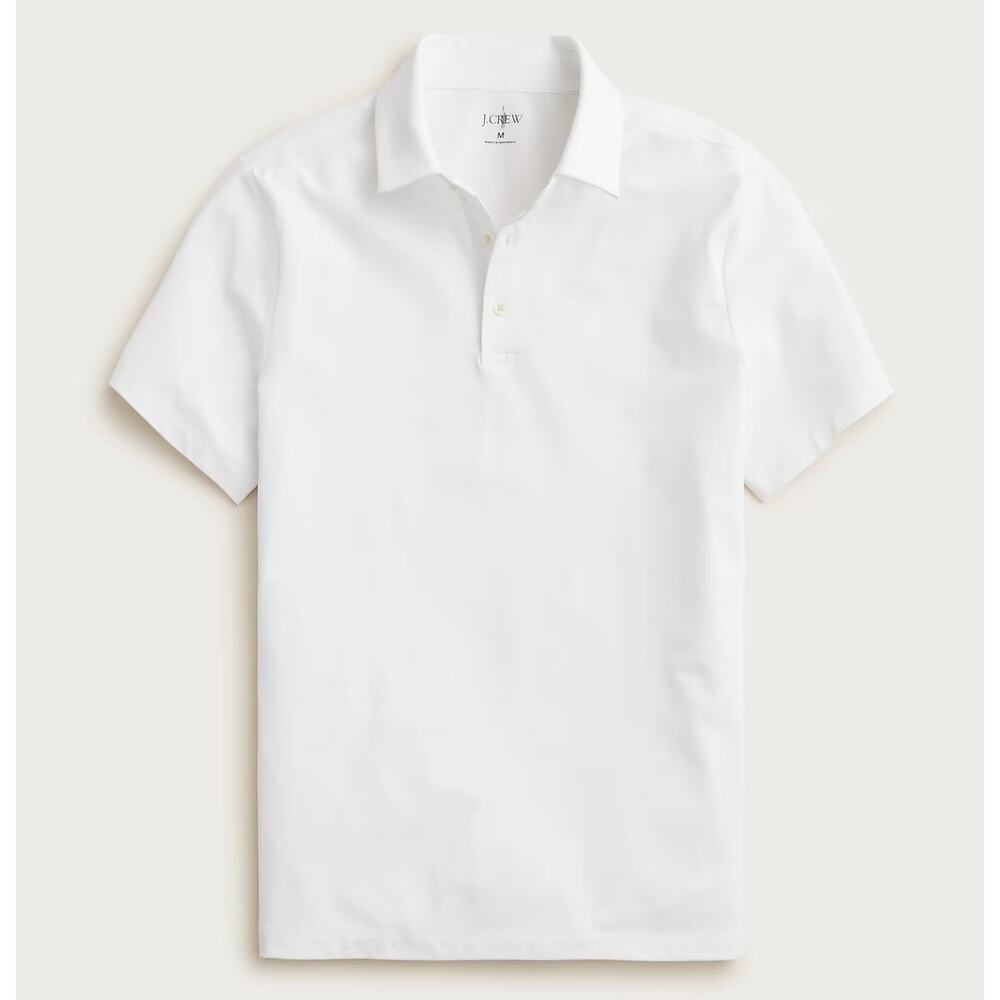 J.Crew Performance Pique Polo Shirt White Size Large NWT